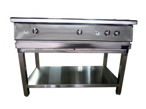 TIPO 28: ESTUFA INDUSTRIAL DE 4 PUESTOS CON PARRILLAS EN ACERO INOX